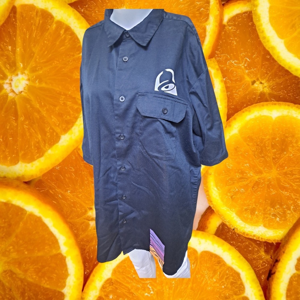 Taco Bell Work Shirt Manager Uniform‎ Restaurant XL Black Short Sleeve